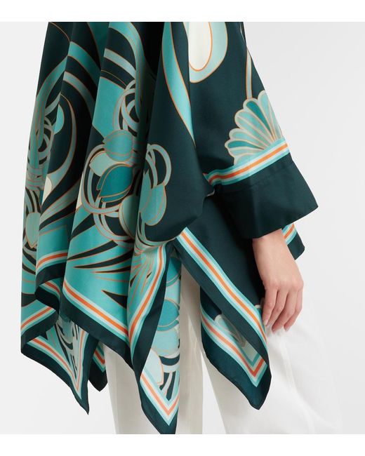 LaDoubleJ Green Foulard Printed Silk Twill Shirt
