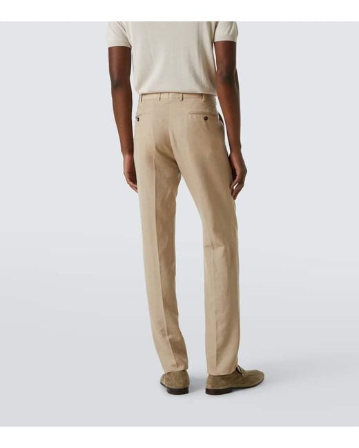 Zegna Natural Trofeo Wool And Linen Suit for men