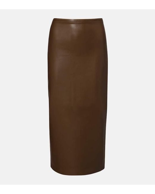 Jupe Midi A Taille Haute Norma Kamali en coloris Brown