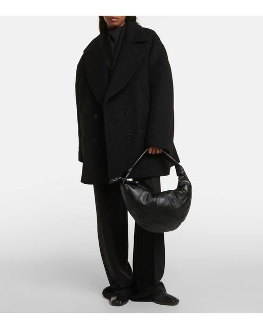 Lemaire Fortune Croissant Leather Shoulder Bag in Black | Lyst