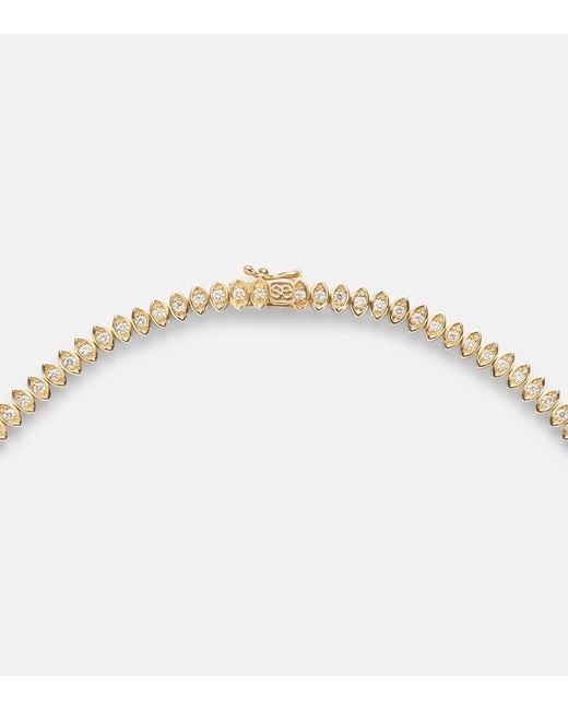 Sydney Evan Metallic Eternity 14Kt Necklace With Diamonds