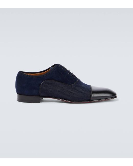 Christian Louboutin Blue Greggo Leather Oxford Shoes for men