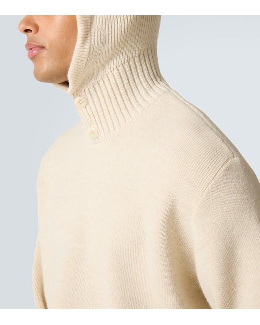 Pull En Alpaga Et Laine Melanges Lemaire pour homme en coloris White