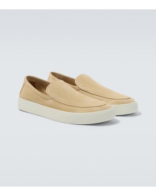 Frescobol Carioca White Vela Suede Loafers for men