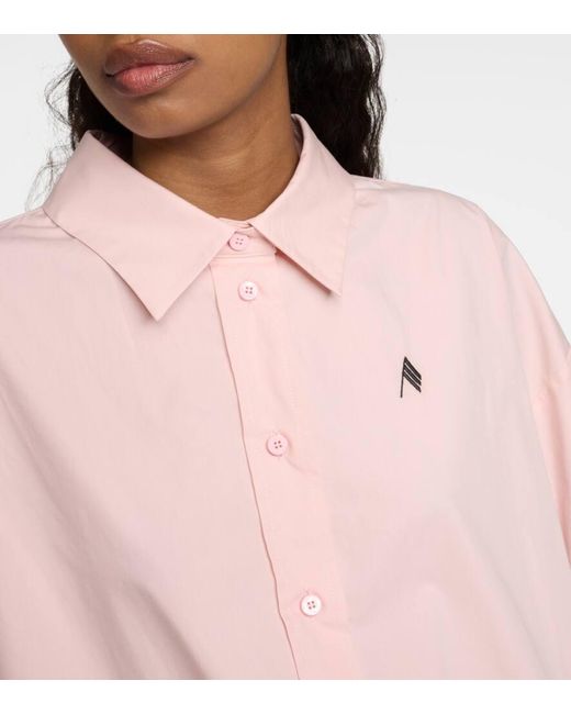 Camicia Diana in popeline di cotone di The Attico in Pink