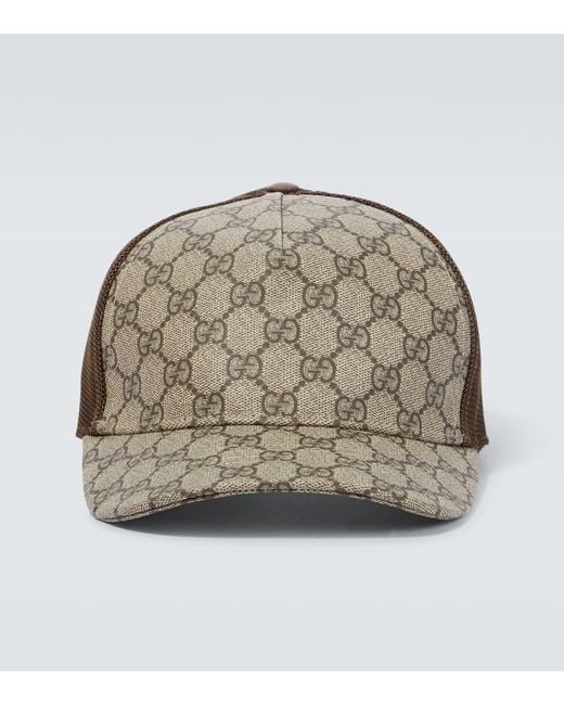 Cappello da baseball in mesh e canvas GG Supreme di Gucci in Brown da Uomo