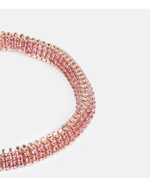 Magda Butrym Pink Crystal-Embellished Necklace