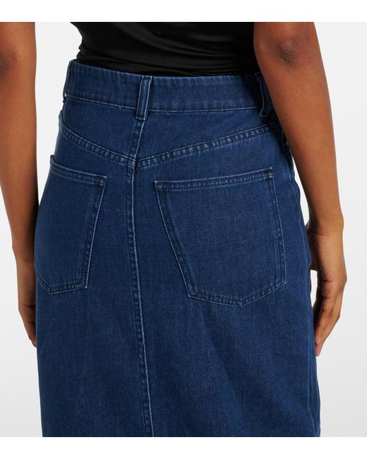 TOVE Blue Sera Denim Midi Skirt