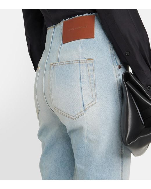 Victoria Beckham Blue Bleached Denim Jeans