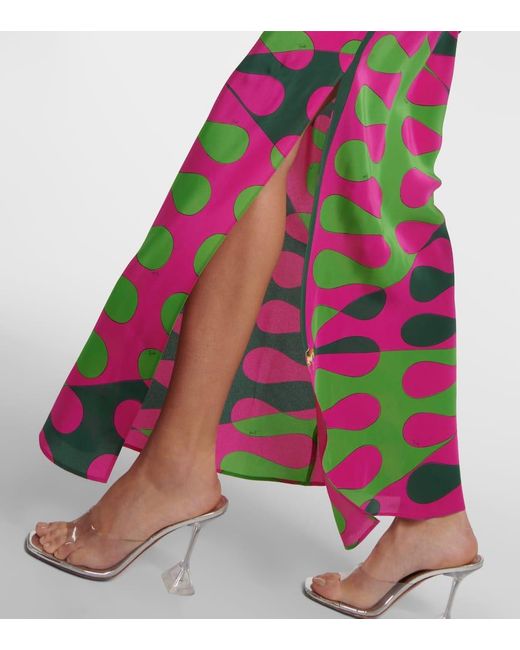 Vestido largo Leocorno de seda estampado Emilio Pucci de color Multicolor