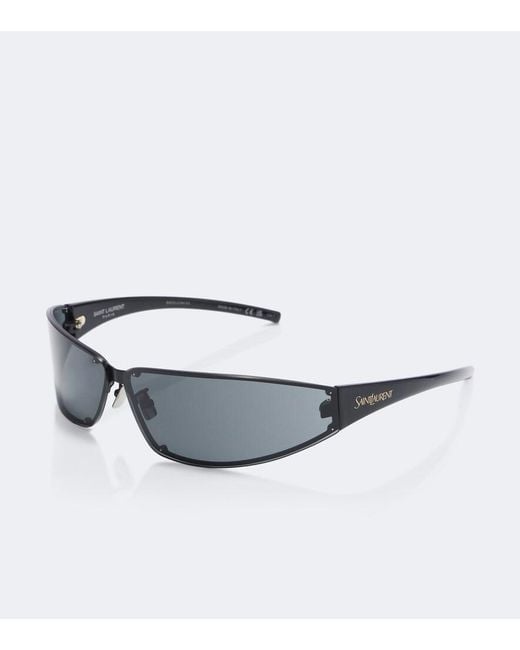 Saint Laurent Gray Sl 963 Shield Sunglasses