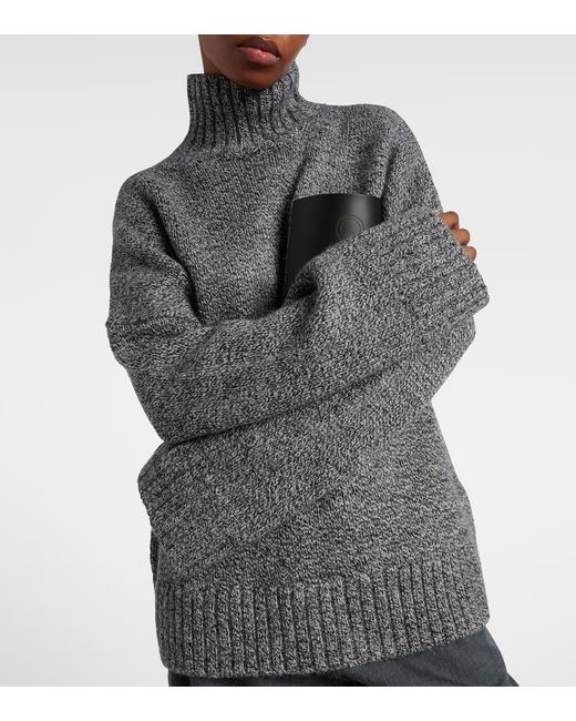 Pull A Col Roule En Laine Et Alpaga Melanges J.W. Anderson en coloris Gray