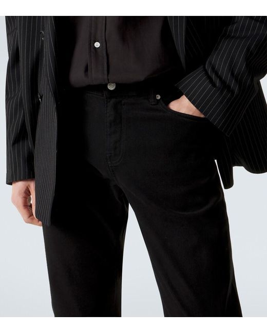 FRAME Black L'Homme Mid-Rise Slim Jeans for men