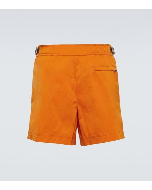 Zegna Orange Swim Trunks for men