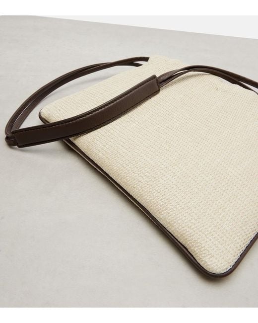 Brunello Cucinelli Natural Mini Canvas Crossbody Bag