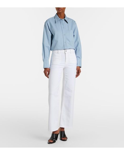 FRAME White Le Slim Palazzo Wide-Leg Jeans