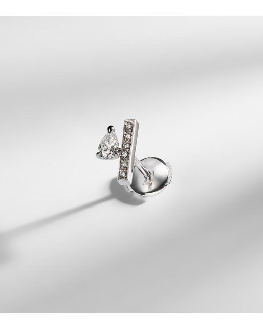 Repossi White Serti Sur Vide 18Kt Single Earring With Diamonds