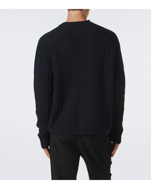 The Row Black Nanni Cable-Knit Cashmere Sweater for men