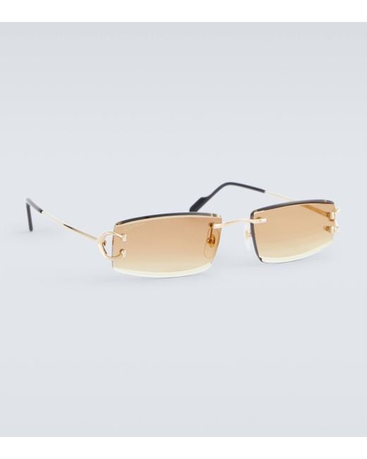 Cartier Metallic Signature C Rectangular Sunglasses for men