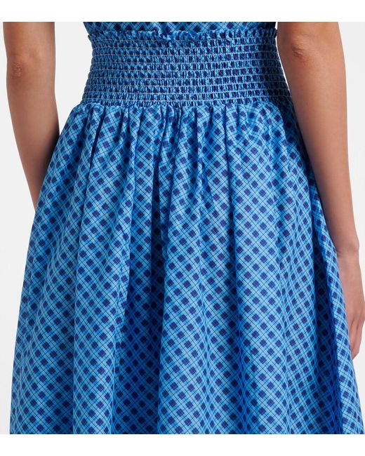 Montce Blue Millie Plaid Cotton Maxi Skirt