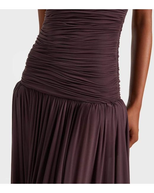 Vestido Midi Translucido Drapeado Magda Butrym de color Purple