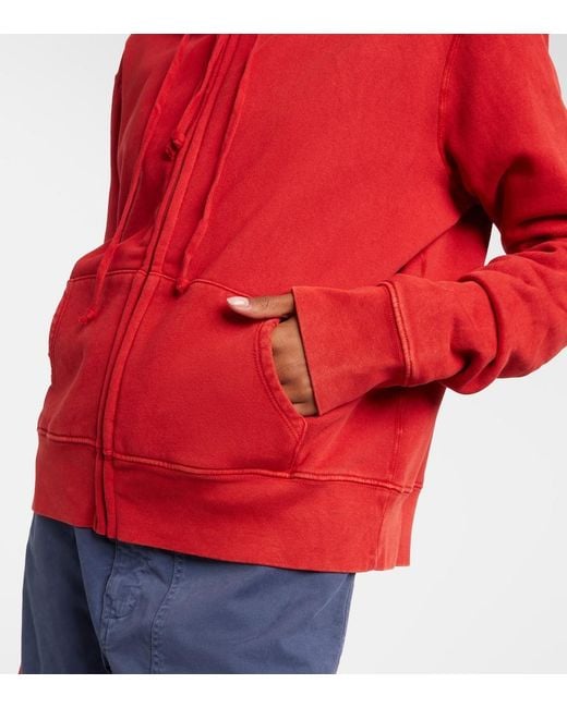 Nili Lotan Red Callie Cotton Hoodie