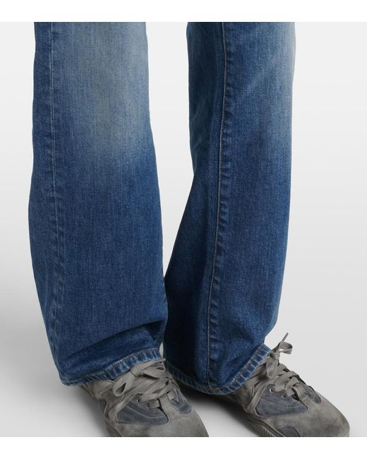 7 For All Mankind Blue Low Straight Jeans