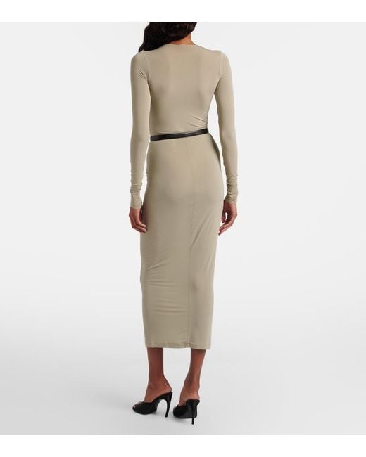 Wardrobe NYC Natural Sheer Pencil Skirt