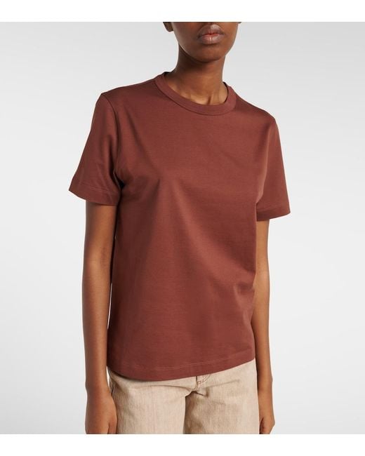 Brunello Cucinelli Red Cotton Jersey T-Shirt