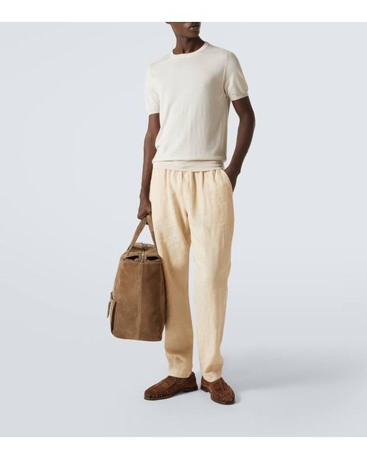 Fedeli Pullover Aus Kaschmir Und Seide in White für Herren