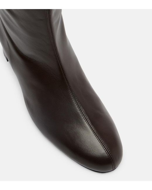 Totême Black Downtown Leather Knee-High Boots