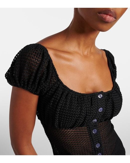 Montce Black Millie Crochet Top