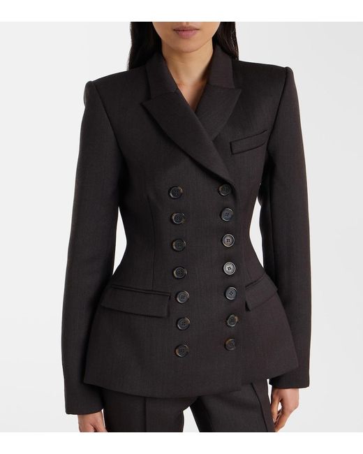 Alex Perry Black Double-Breasted Blazer
