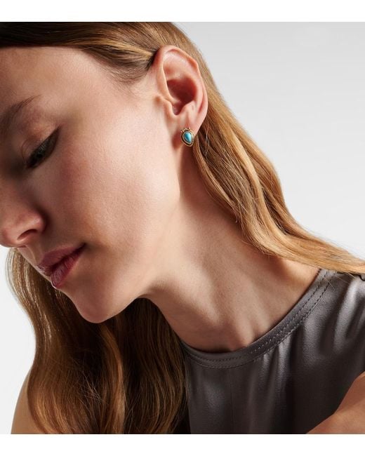 Ileana Makri Blue Tiara 18Kt Drop Earrings With Diamonds And