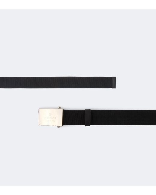Gucci Black Canvas Belt for men