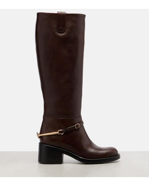 Chloé Brown Dakota 60 Leather Knee-High Boots