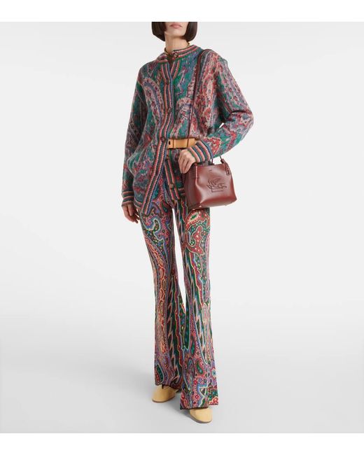 Etro Red Schultertasche Libra Mini Aus Leder