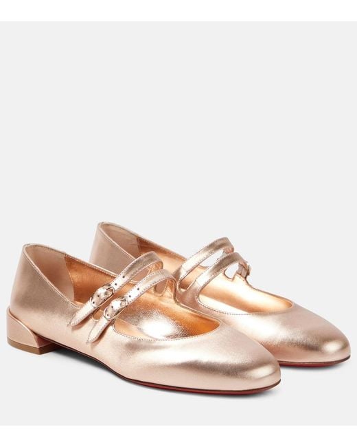 Christian Louboutin Pink Sweet Jane Leather Mary Jane Shoes