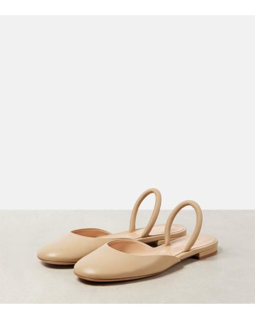 Gianvito Rossi Natural Leather Ballet Flats