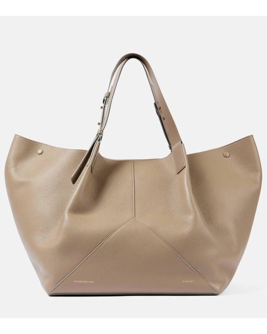 Victoria Beckham Natural The New Medium Leather Tote Bag
