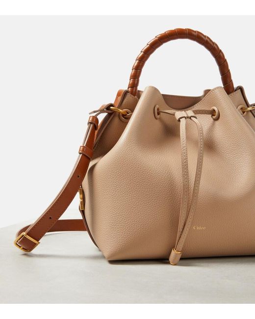 Chloé Brown Marcie Small Leather Tote Bag