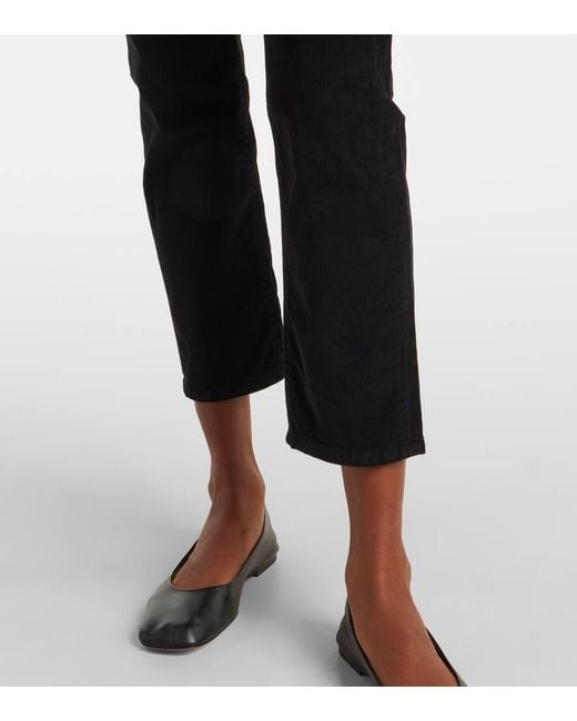 AG Jeans Blue Ex Boyfriend Mid-Rise Corduroy Slim Pants
