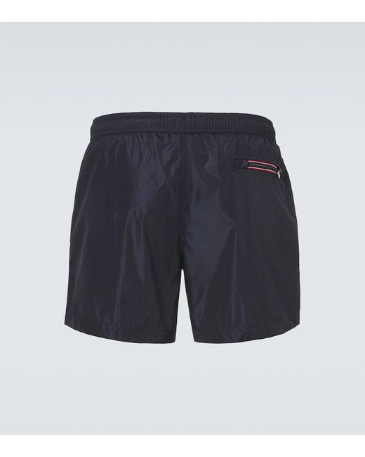 Moncler Blue Logo Swim Trunks for men
