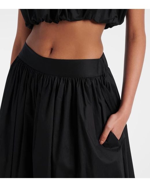 Adriana Degreas Black Cotton Maxi Skirt