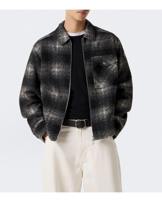 Moncler Black Archivio Checked Jacket for men