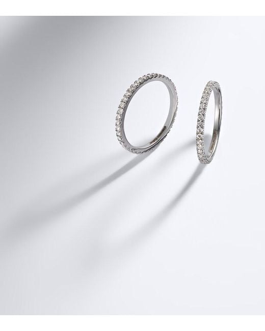 Suzanne Kalan White Midi 18Kt Tech Ring Jackets With Diamonds