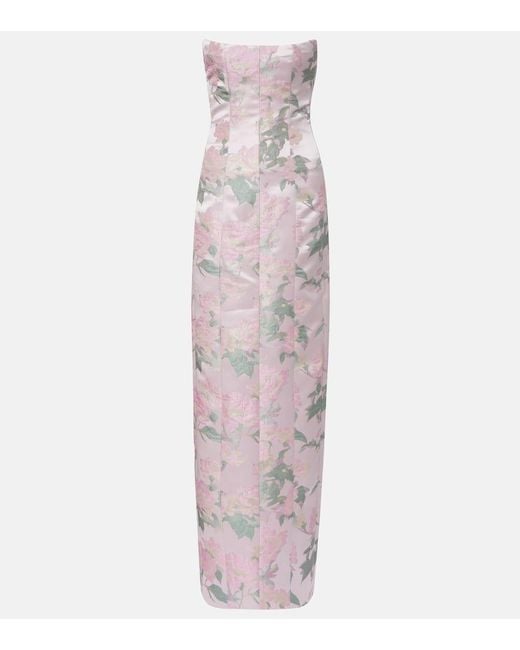 Markarian Pink Robe Odessa Aus Brokat