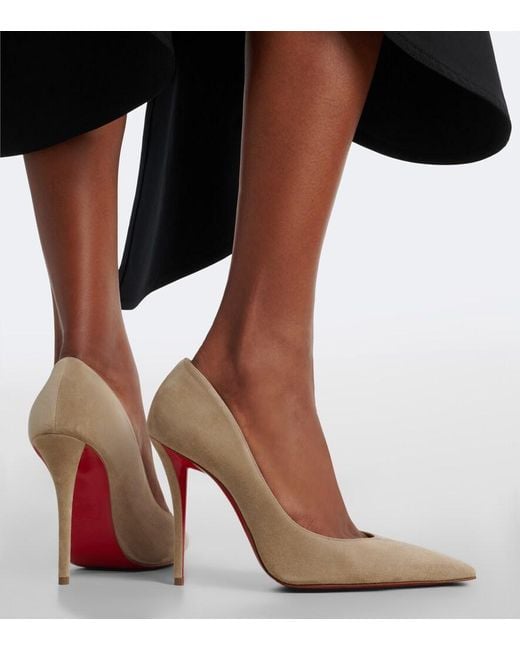 Christian Louboutin Natural Miss Z Suede Pumps
