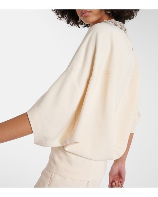Stella McCartney Natural Oversized Cady Top