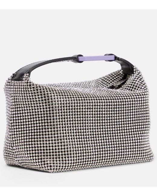Eera Metallic Eera Moonbag Embellished Mesh Pouch
